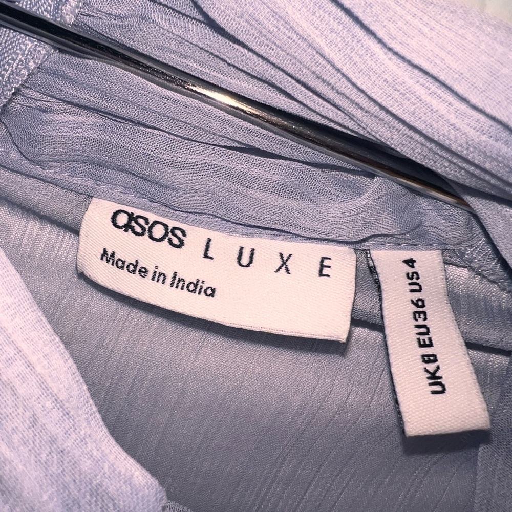 ASOS Luxe Pearl embellished chiffon blouse 💙🦋 - Picture 7 of 7